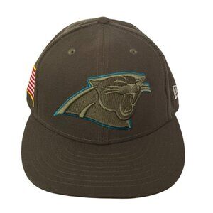 New Era Carolina Panthers NFL 59FIFTY Fitted Hat Camo Brim Embroidered Logo